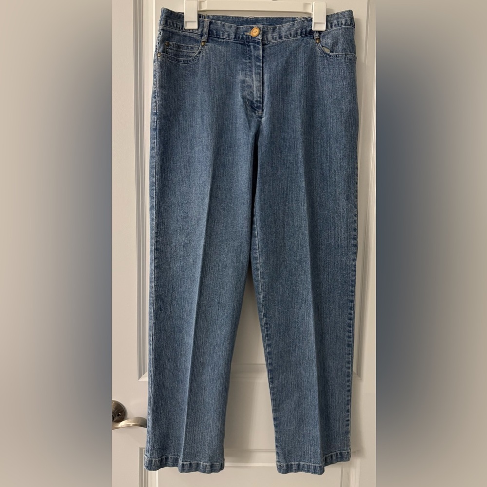 #1970 - Ruby Rd. Straight Leg Medium Wash Blue Denim Jeans
